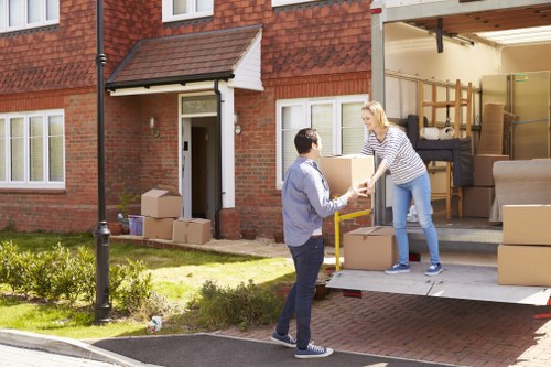 Office removals team planning a Brompton business move
