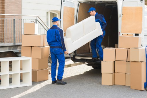 Organised flat move in Brompton with loading and transport preparation