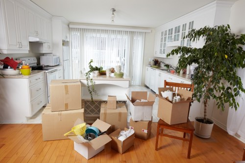 Brompton man and van service loading household items carefully
